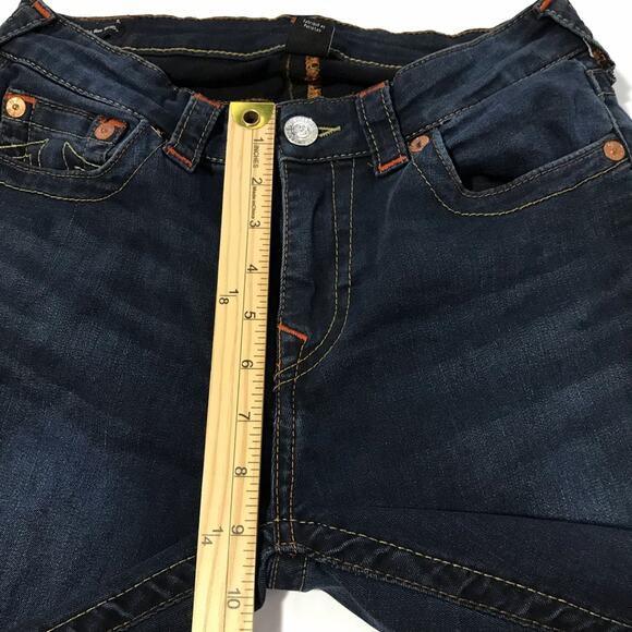 True Religion womens 28 Jennie curvy mid rise skinny dark wash jeans stretchy - Picture 6 of 12